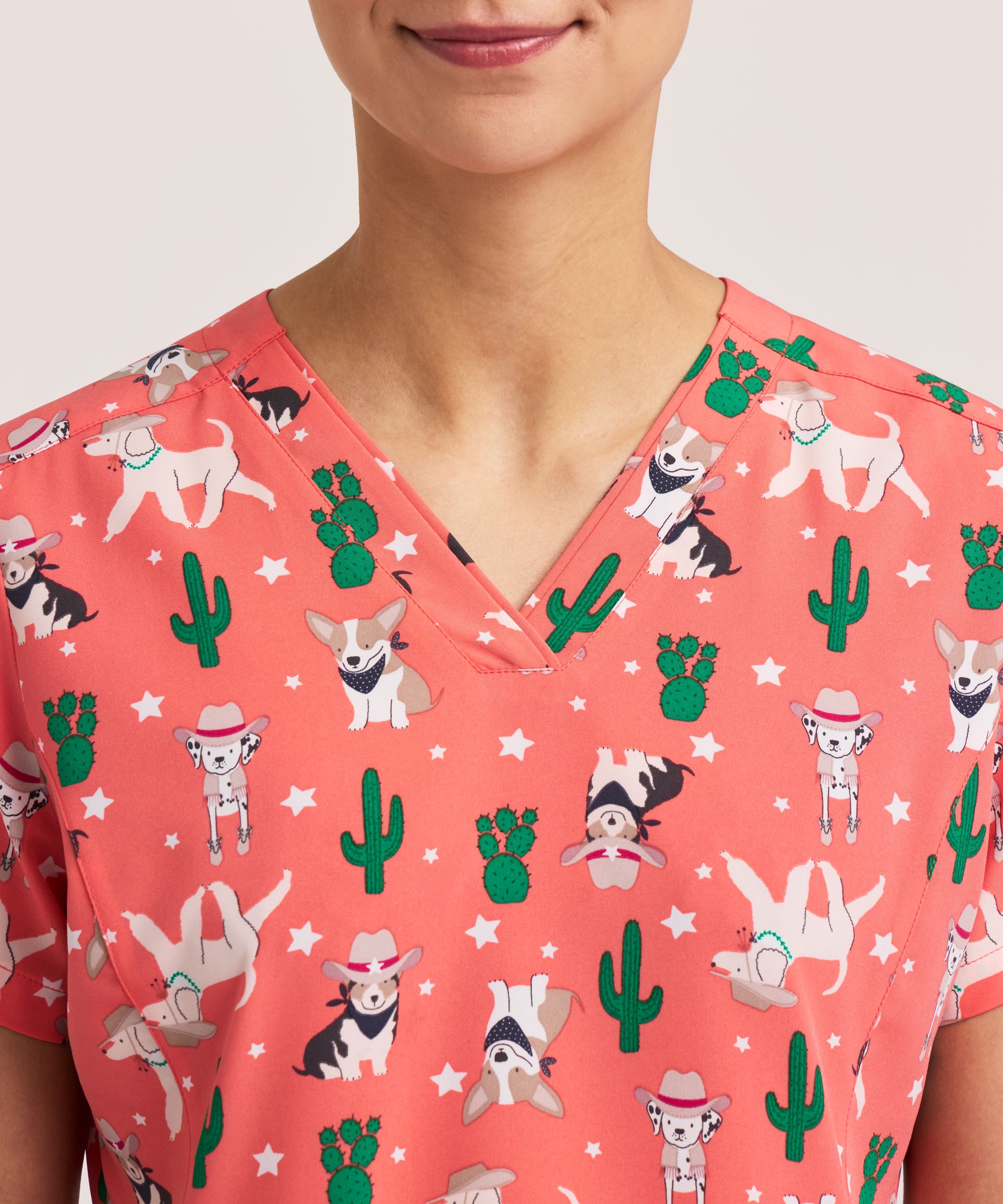 Haut d’uniforme médical à encolure en V pour femmes, Health Pro