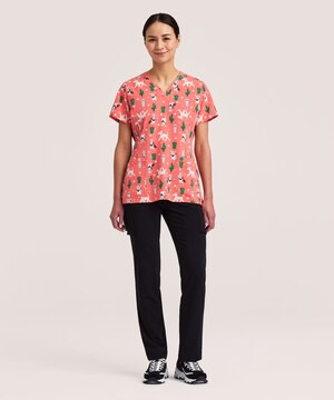 Haut d’uniforme médical à encolure en V pour femmes, Health Pro