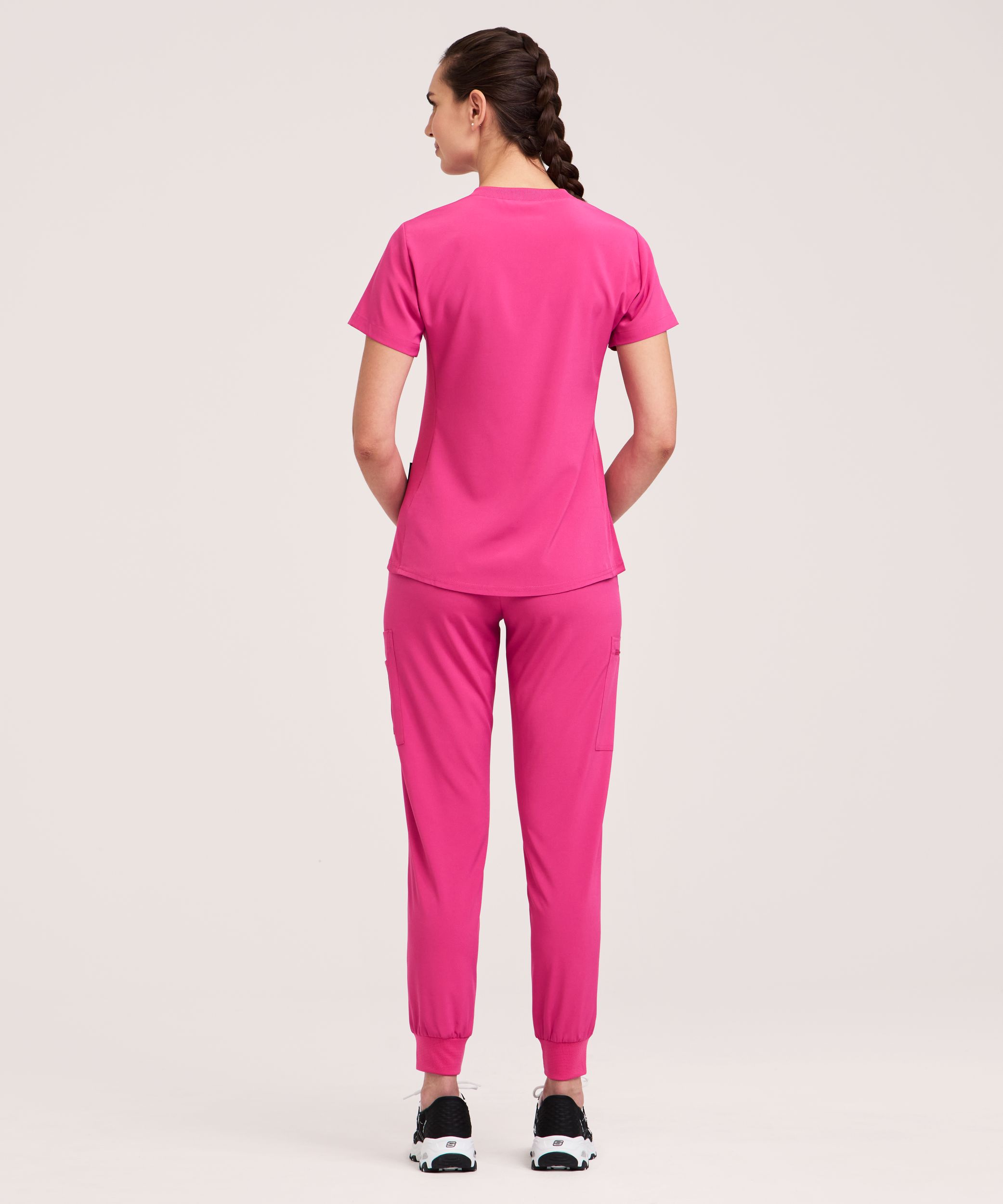 Scrubletics Women's V-Neck Chest Pocket Scrub Top
