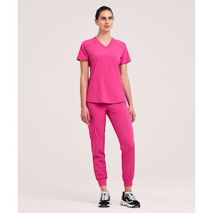 Scrubletics Women's V-Neck Chest Pocket Scrub Top