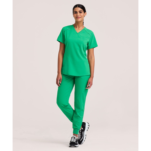 Scrubletics Women's V-Neck Chest Pocket Scrub Top