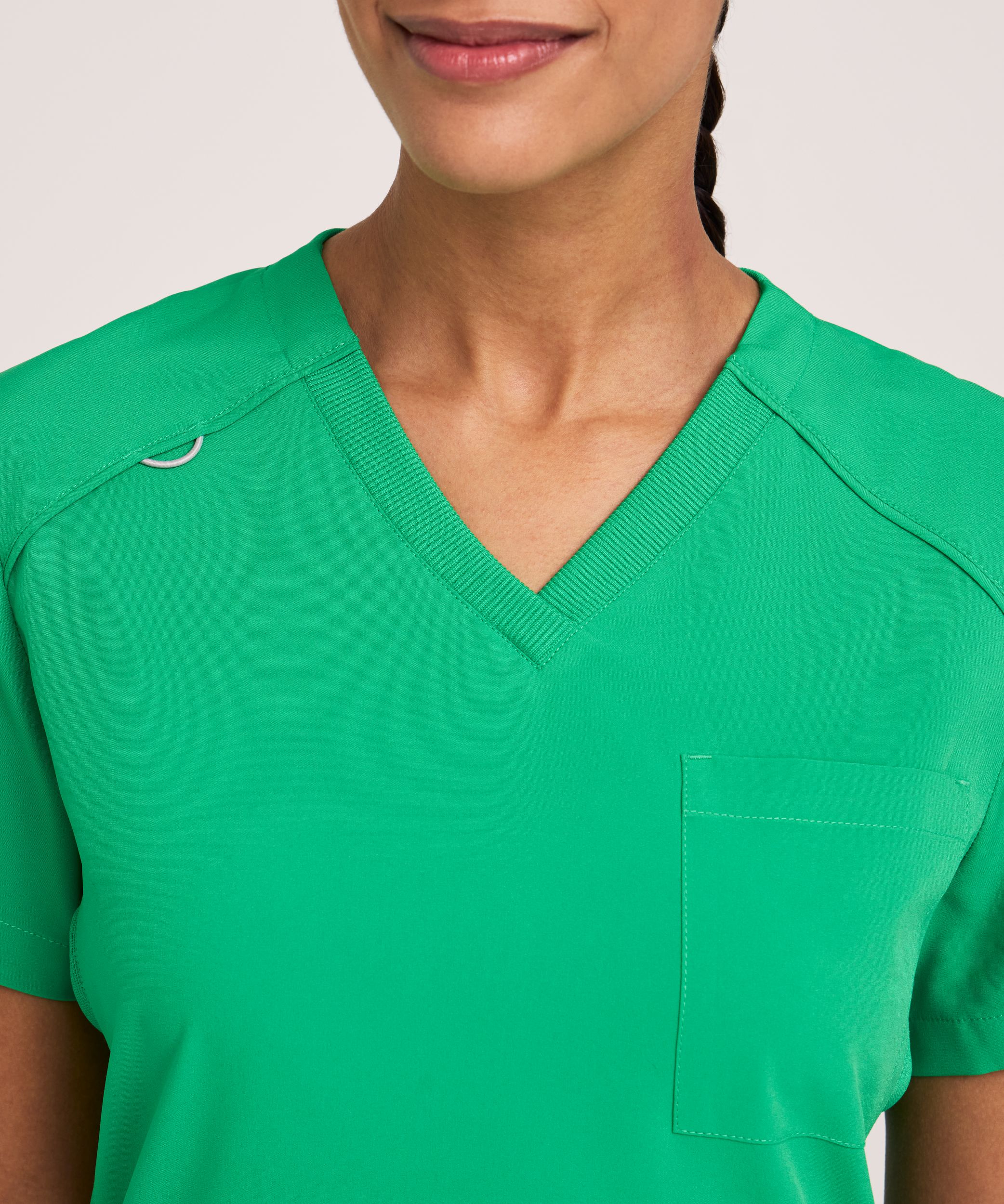 Scrubletics Women's V-Neck Chest Pocket Scrub Top