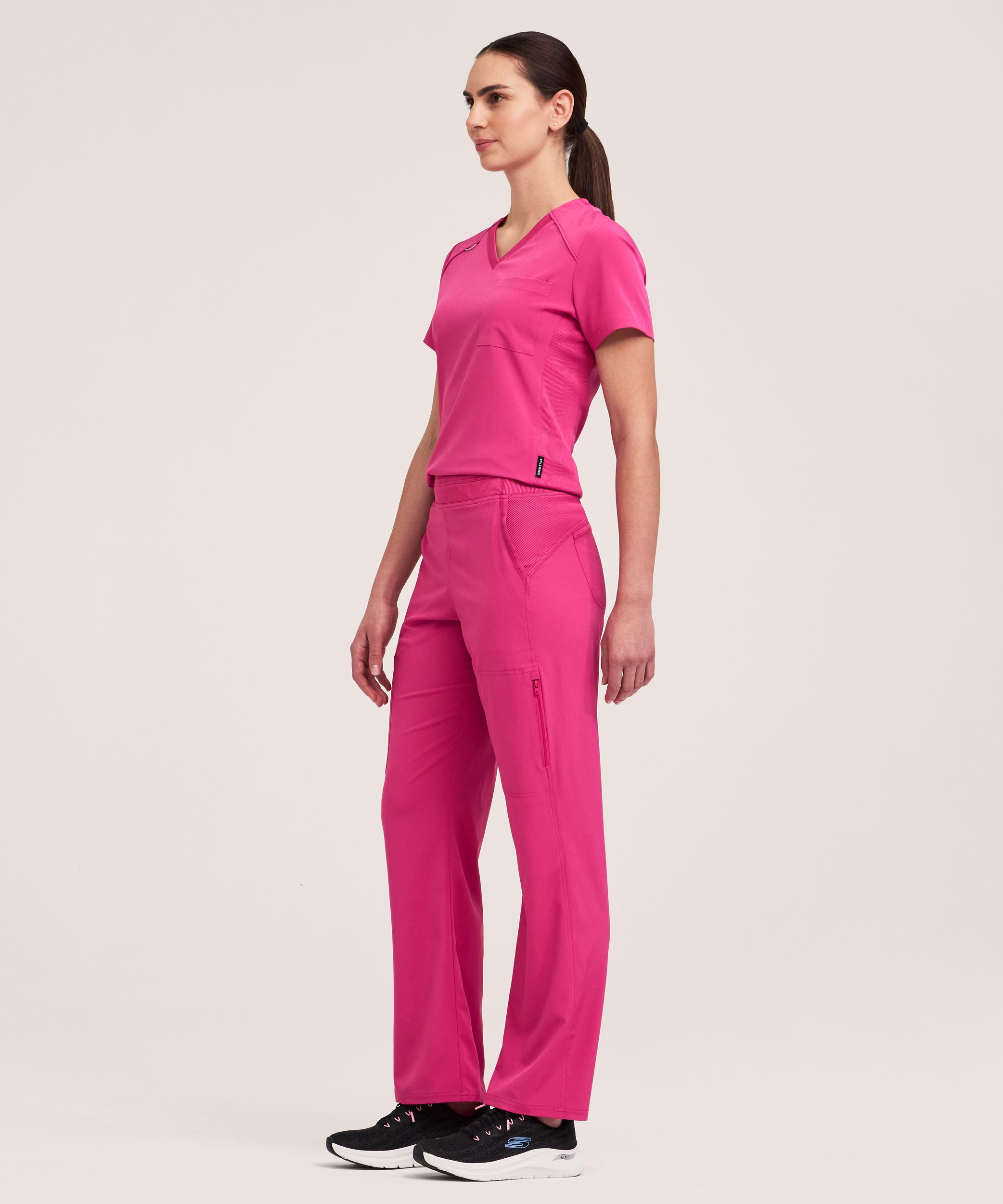 Pantalon d’uniforme médical cargo à taille yoga pour femmes, Scrubletics