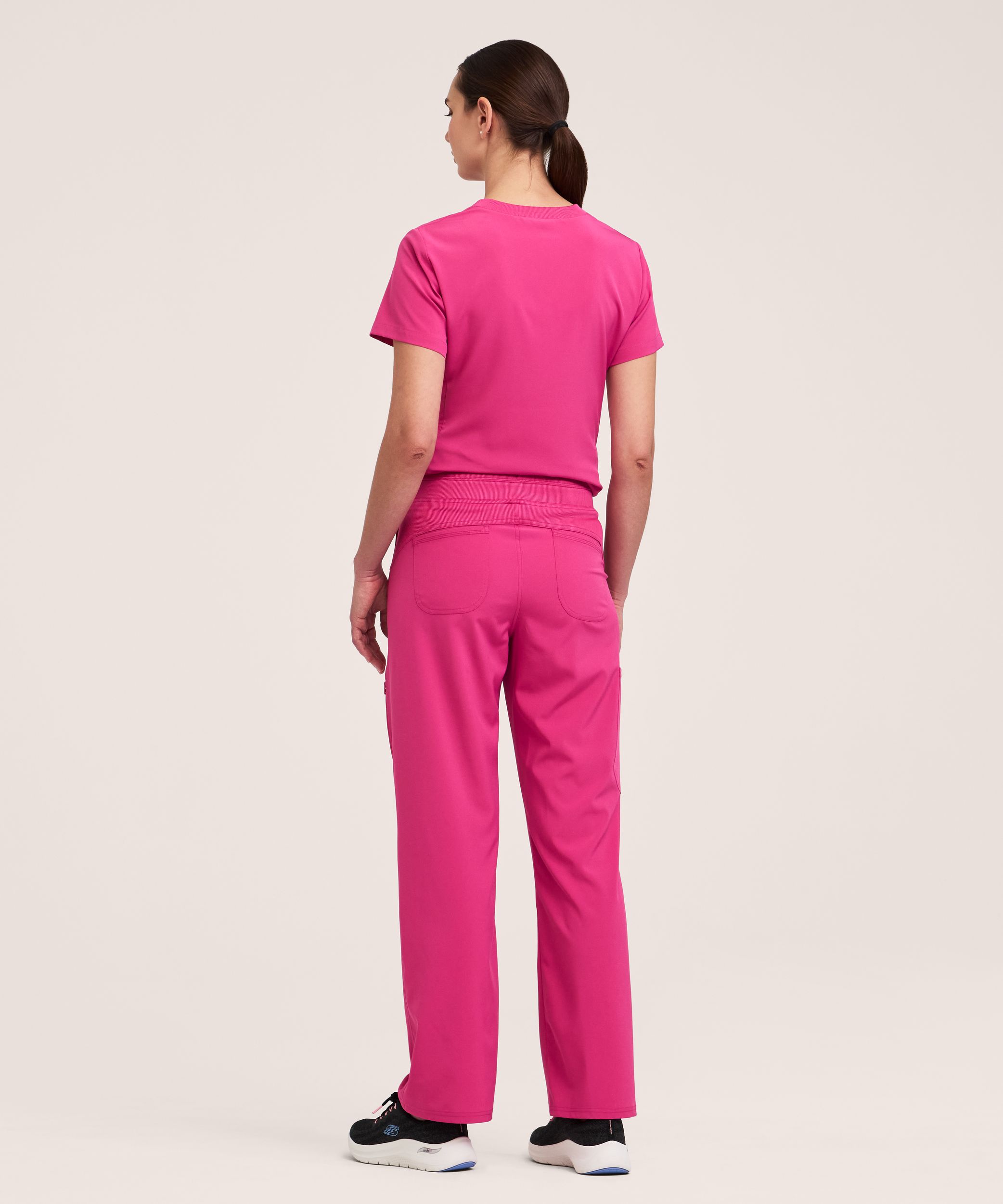 Pantalon d’uniforme médical cargo à taille yoga pour femmes, Scrubletics