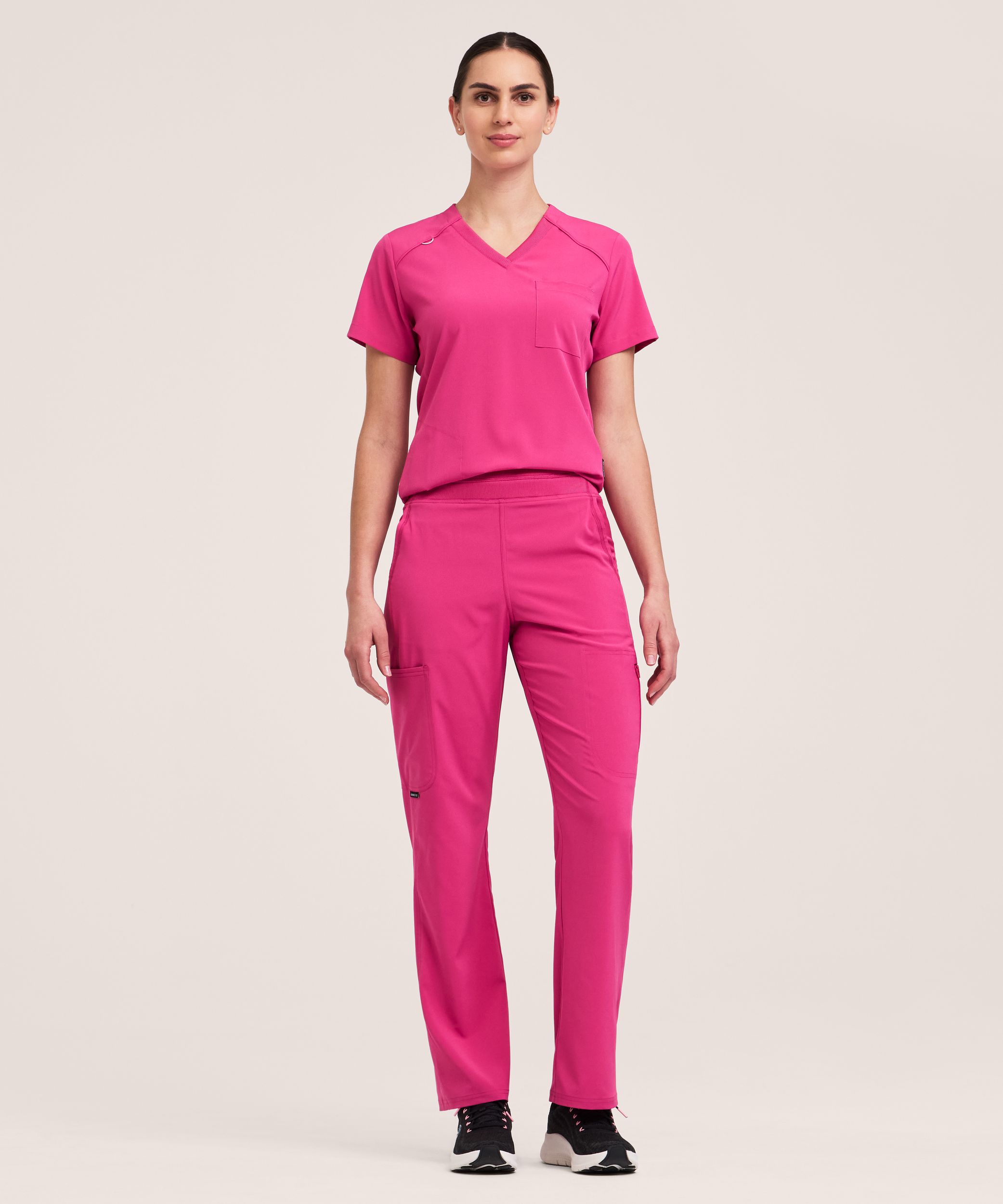 Pantalon d’uniforme médical cargo à taille yoga pour femmes, Scrubletics