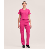 Pantalon d’uniforme médical cargo à taille yoga pour femmes, Scrubletics Front_Flat