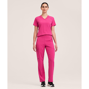 Scrubletics Women's Yoga Waist Cargo Scrub Pant