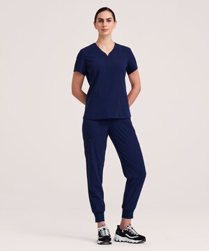 Haut d'uniforme médical de performance avec encolure en V pour femmes, Scrubletics