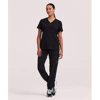 Haut d’uniforme médical à encolure en V Performance pour femmes, Scrubletics Front_Flat
