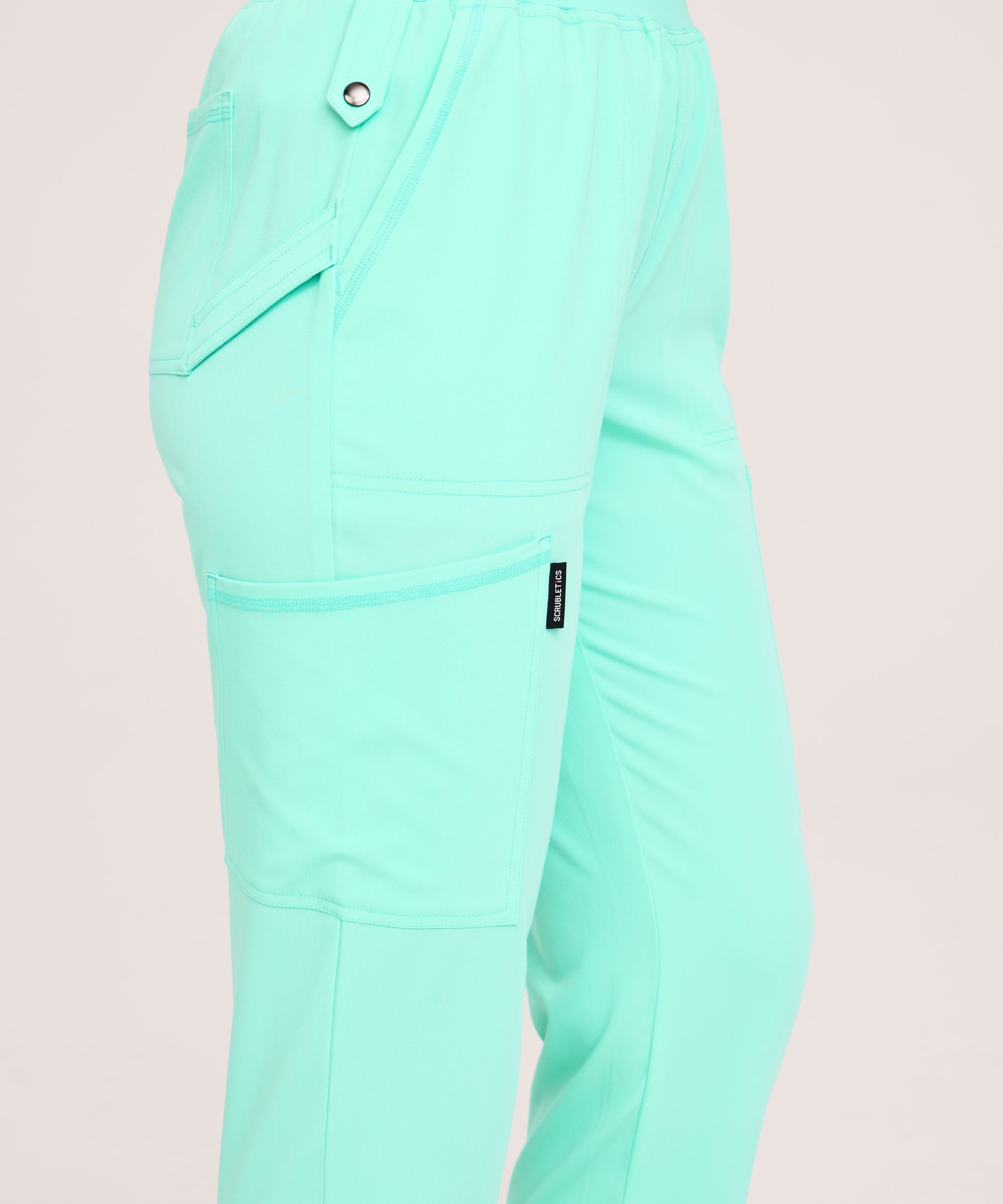 Pantalon d'uniforme médical cargo à taille yoga pour femmes, Scrubletics Performance