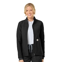 Carhartt Women's Rugged Flex Bonded Fleece Scrub Jacket Front_Flat