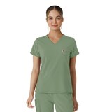 Haut d'uniforme médical à porter à l'intérieur du pantalon pour femmes, Cross Flex, Carhartt Front_Flat