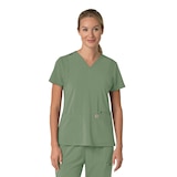 Haut d'uniforme médical de coupe moderne avec panneaux flexibles pour femmes, Cross Flex, Carhartt Front_Flat