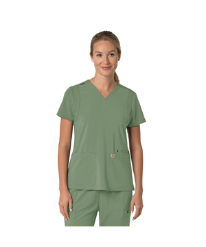 Carhartt Women's Cross-Flex Modern Fit Flex Panel Scrub Top