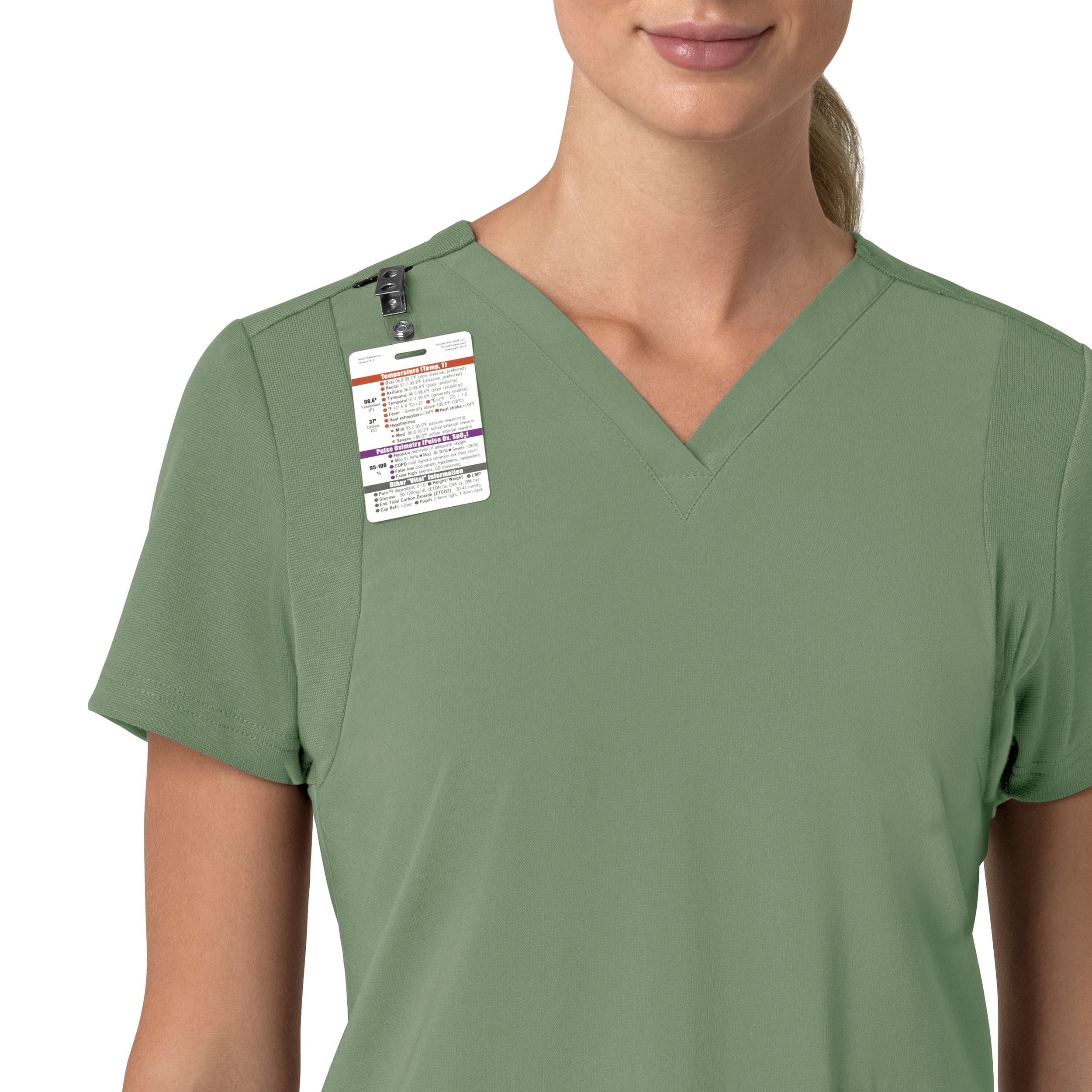 Carhartt Women's Cross-Flex Modern Fit Flex Panel Scrub Top