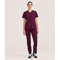 Haut d’uniforme médical à encolure en V pour femmes, Health Pro Front_Flat
