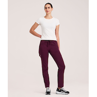 Health Pro Women's Cargo Pocket Scrub Pants Front_Flat