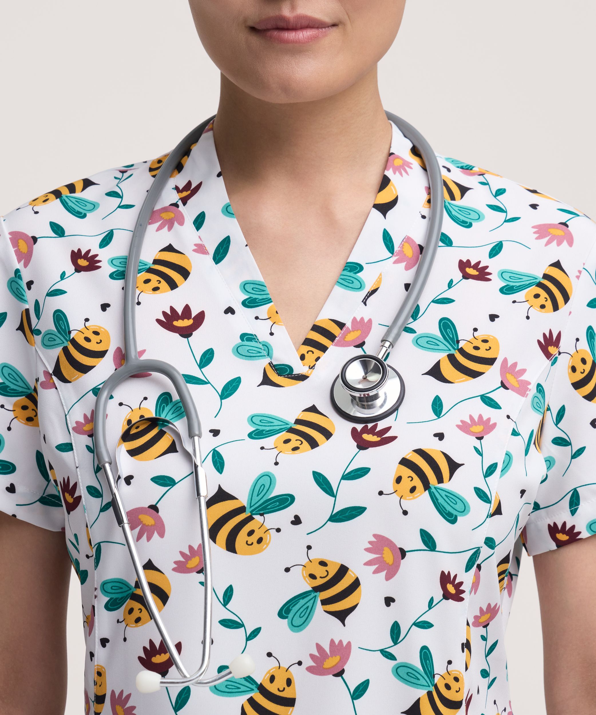 Haut d’uniforme médical à encolure en V pour femmes, Health Pro
