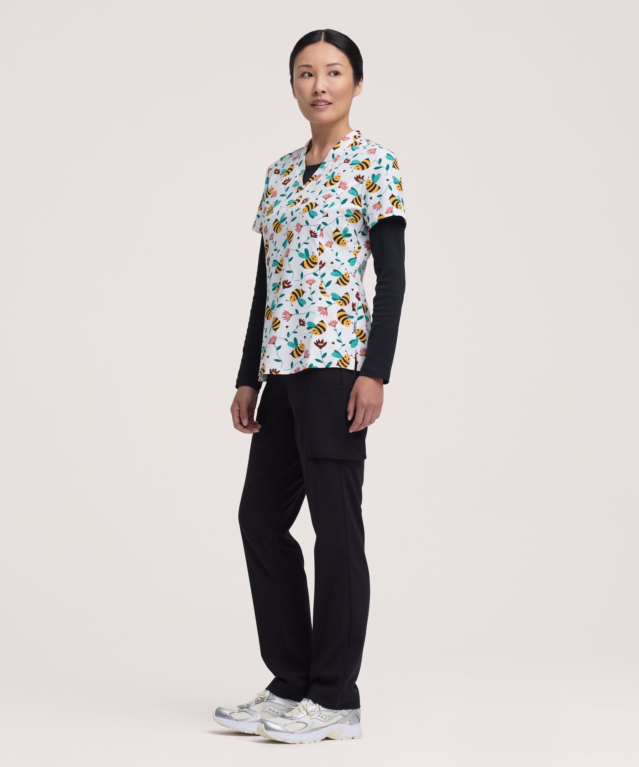 Haut d’uniforme médical à encolure en V pour femmes, Health Pro