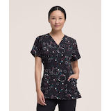 Haut d’uniforme médical à encolure en V pour femmes, Health Pro Front_Flat