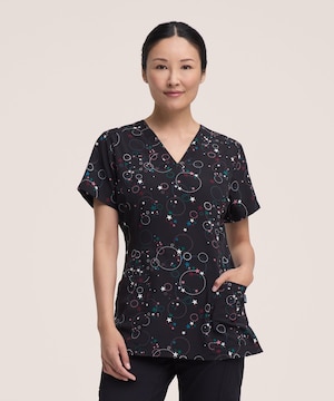 Haut d’uniforme médical à encolure en V pour femmes, Health Pro