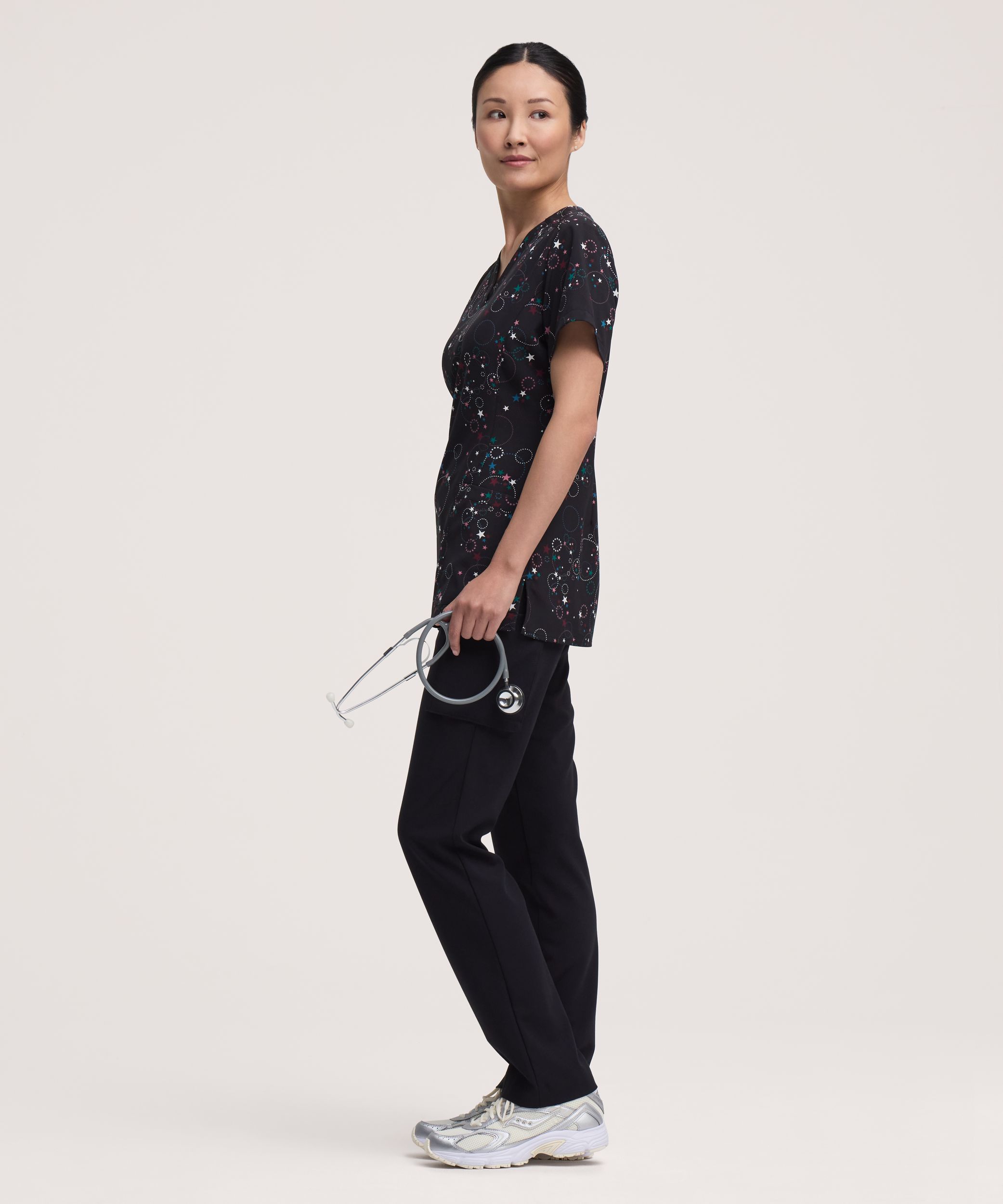 Haut d’uniforme médical à encolure en V pour femmes, Health Pro