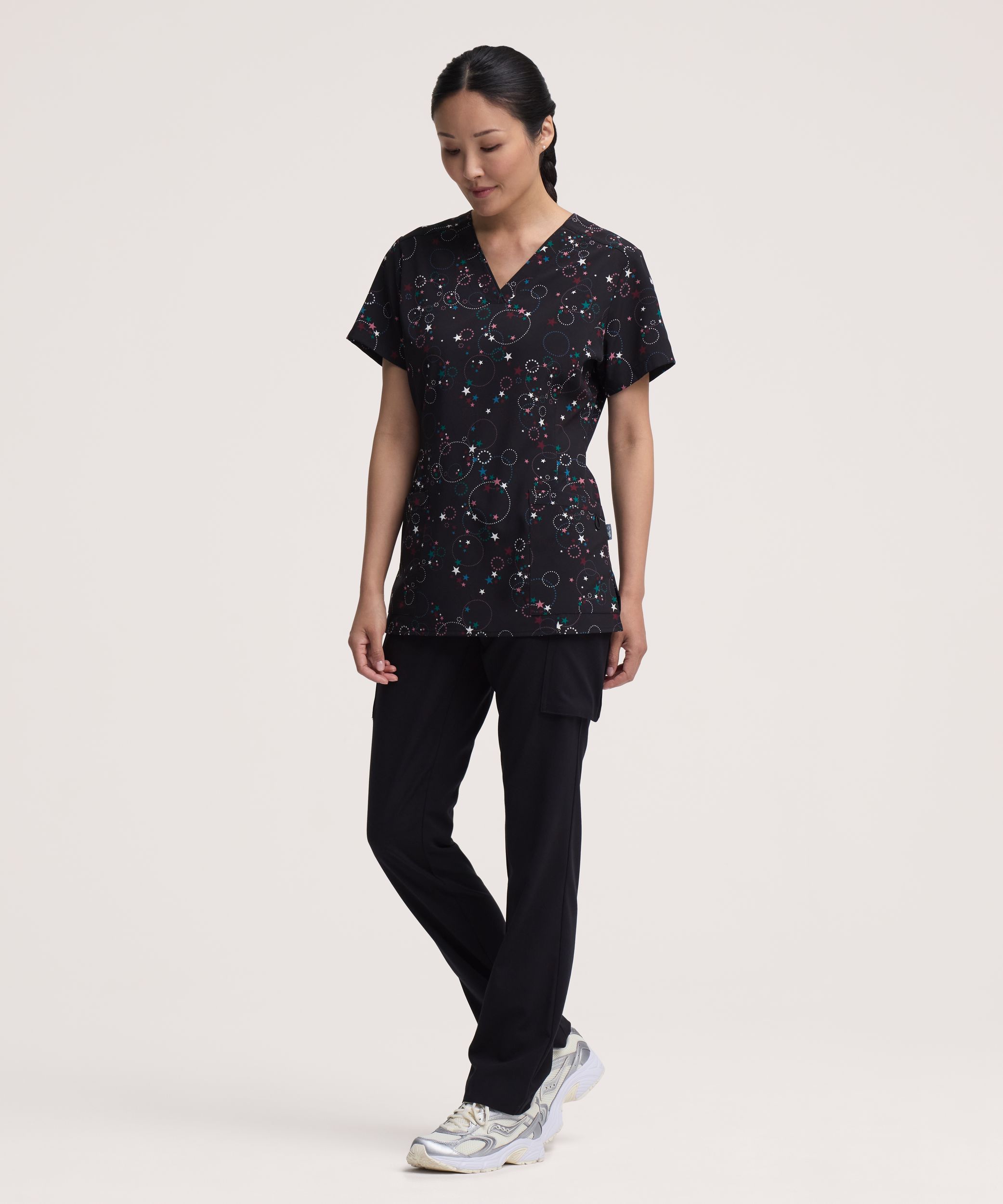 Haut d’uniforme médical à encolure en V pour femmes, Health Pro
