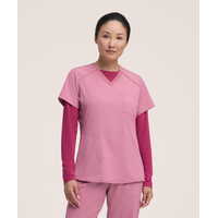 Haut d’uniforme médical à encolure en V et à poche de poitrine pour femmes, Scrubletics