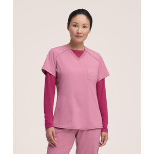Scrubletics Women's V-Neck Chest Pocket Scrub Top