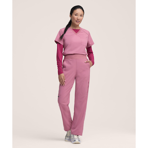 Scrubletics Women's Yoga Waist Cargo Scrub Pants