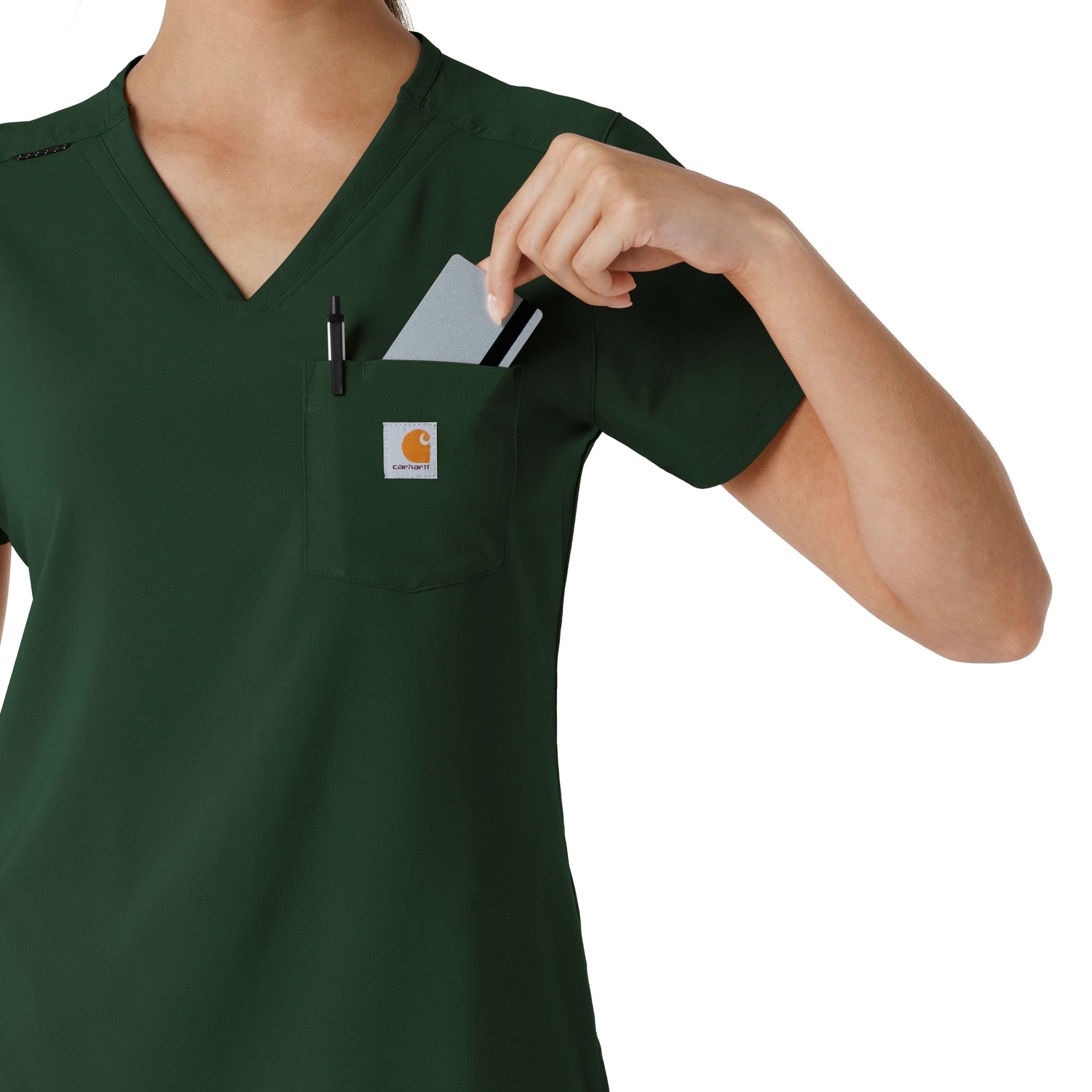 Carhartt Women's Cross Flex Tuck-In Scrub Top