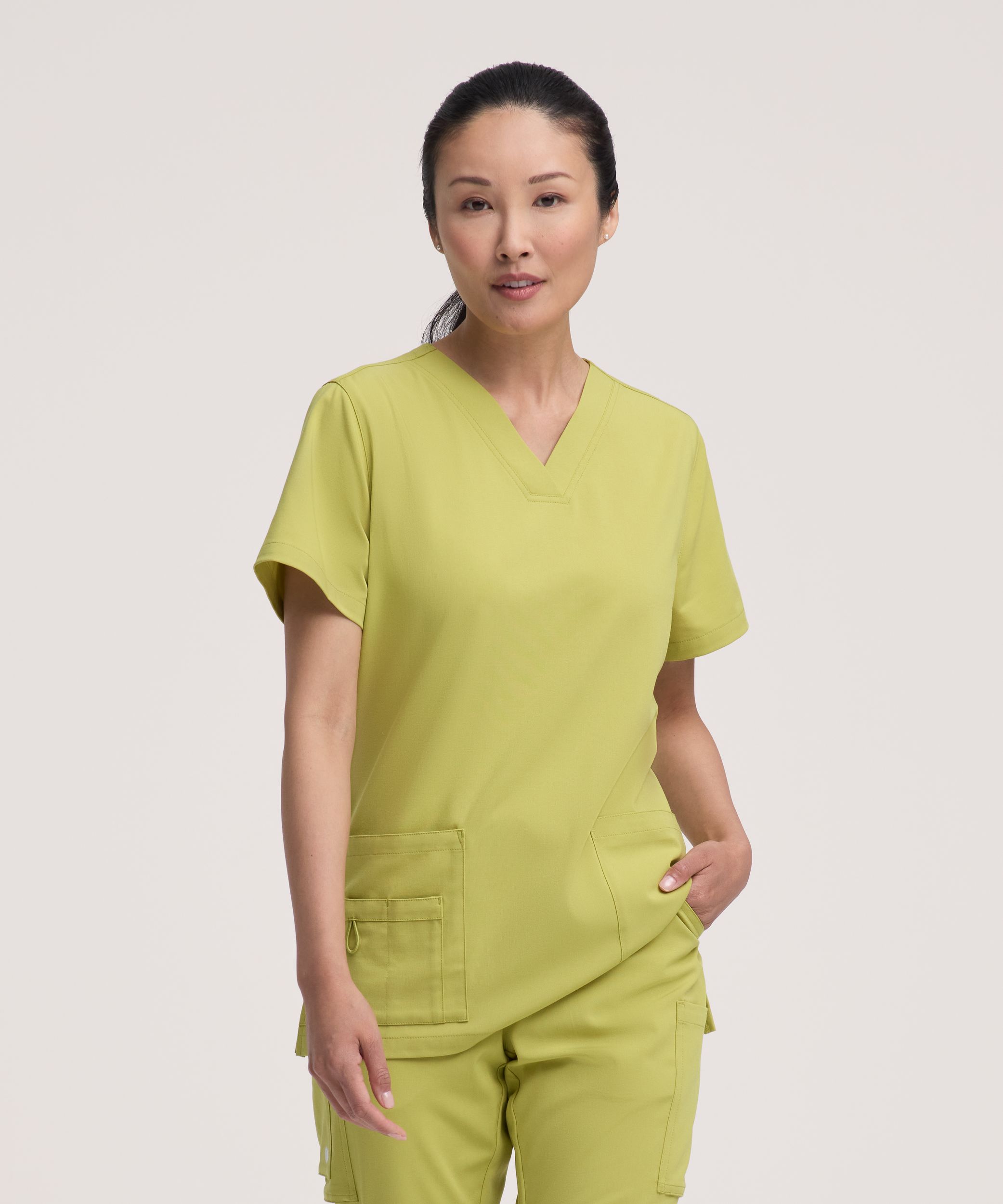 Haut d’uniforme médical à encolure en V pour femmes, Health Pro