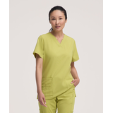 Haut d’uniforme médical à encolure en V pour femmes, Health Pro Front_Angled_Right