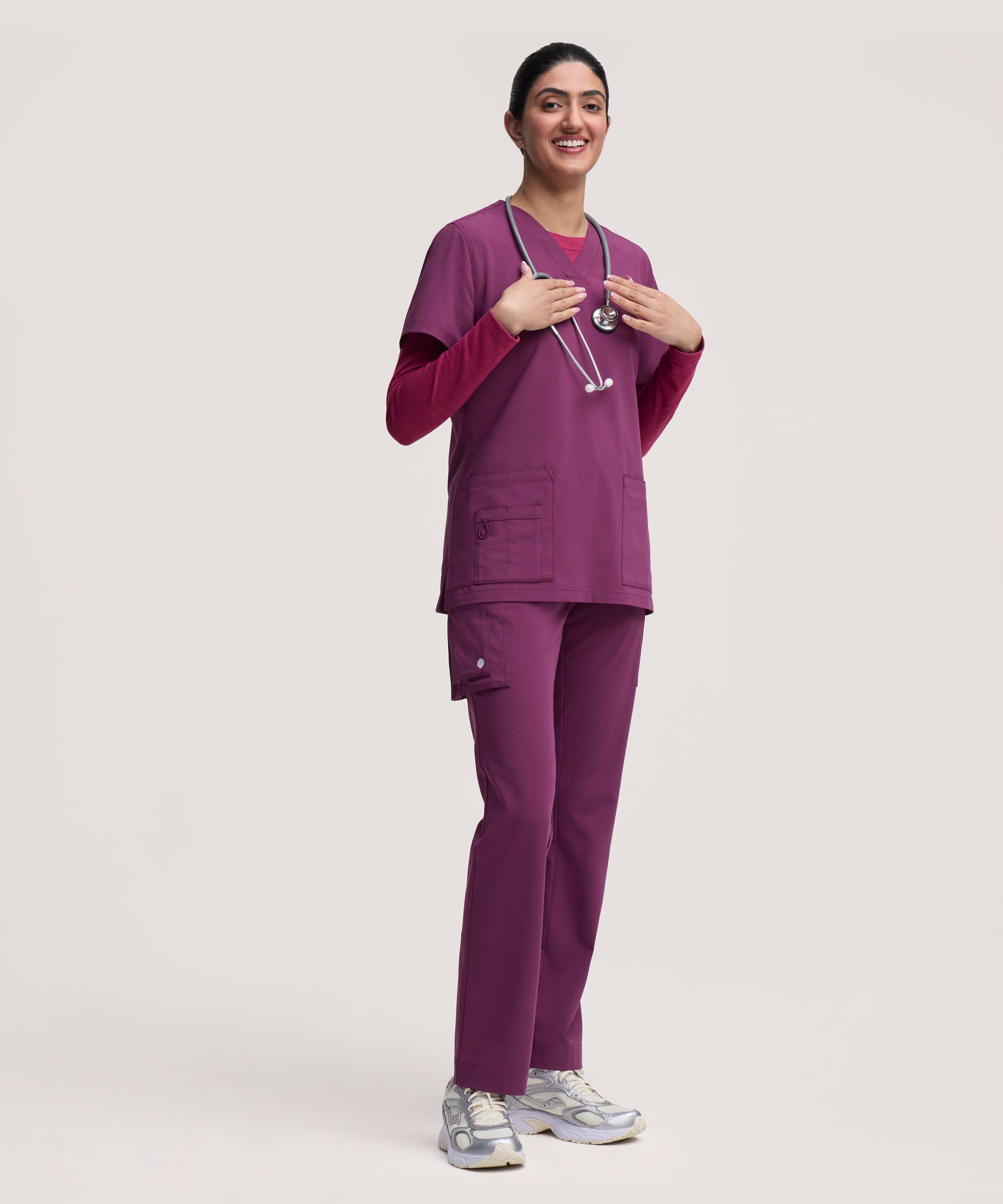 Health Pro Women's V-Neck Scrub Top