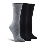 Mi-chaussettes Denver Hayes à rebord en bambou, pour femmes, paquet de 3&nbsp;paires Front_Angled_Right