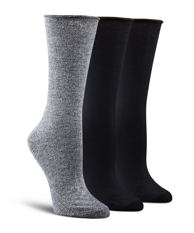 Mi-chaussettes Denver Hayes à rebord en bambou, pour femmes, paquet de 3&nbsp;paires