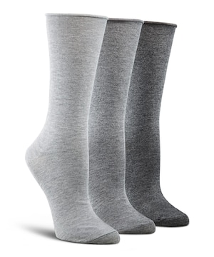 Mi-chaussettes Denver Hayes à rebord en bambou, pour femmes, paquet de 3&nbsp;paires