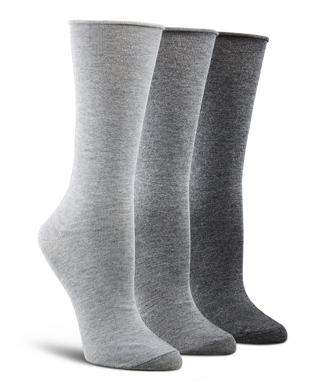 Mi-chaussettes Denver Hayes à rebord en bambou, pour femmes, paquet de 3 paires