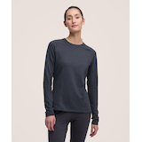 WindRiver Women's T-MAX Heat 4 Way Stretch Supersoft Long Sleeve Heather Thermal Top Front_Flat