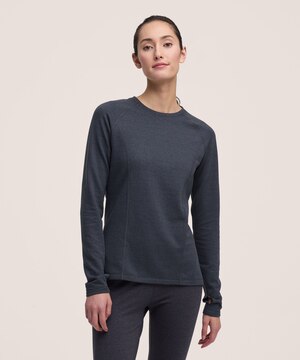 WindRiver Women's T-MAX Heat 4 Way Stretch Supersoft Long Sleeve Heather Thermal Top