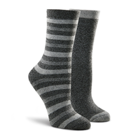 WindRiver Women's T-Max 2 Pack Outdoor Striped Crew Socks Front_Angled_Right