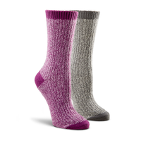 Chaussettes en tricot côtelé ultradoux de Columbia pour femmes, paquet de 2 paires Front_Angled_Right