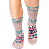 FAZL Women's Handmade Cozy Himalayan Socks Front_Flat