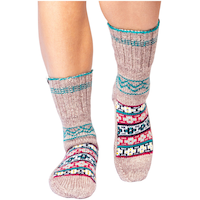 FAZL Women's Handmade Cozy Himalayan Socks Front_Flat