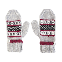 FAZL Women's Handmade Himalayan Mittens Overhead_Flat