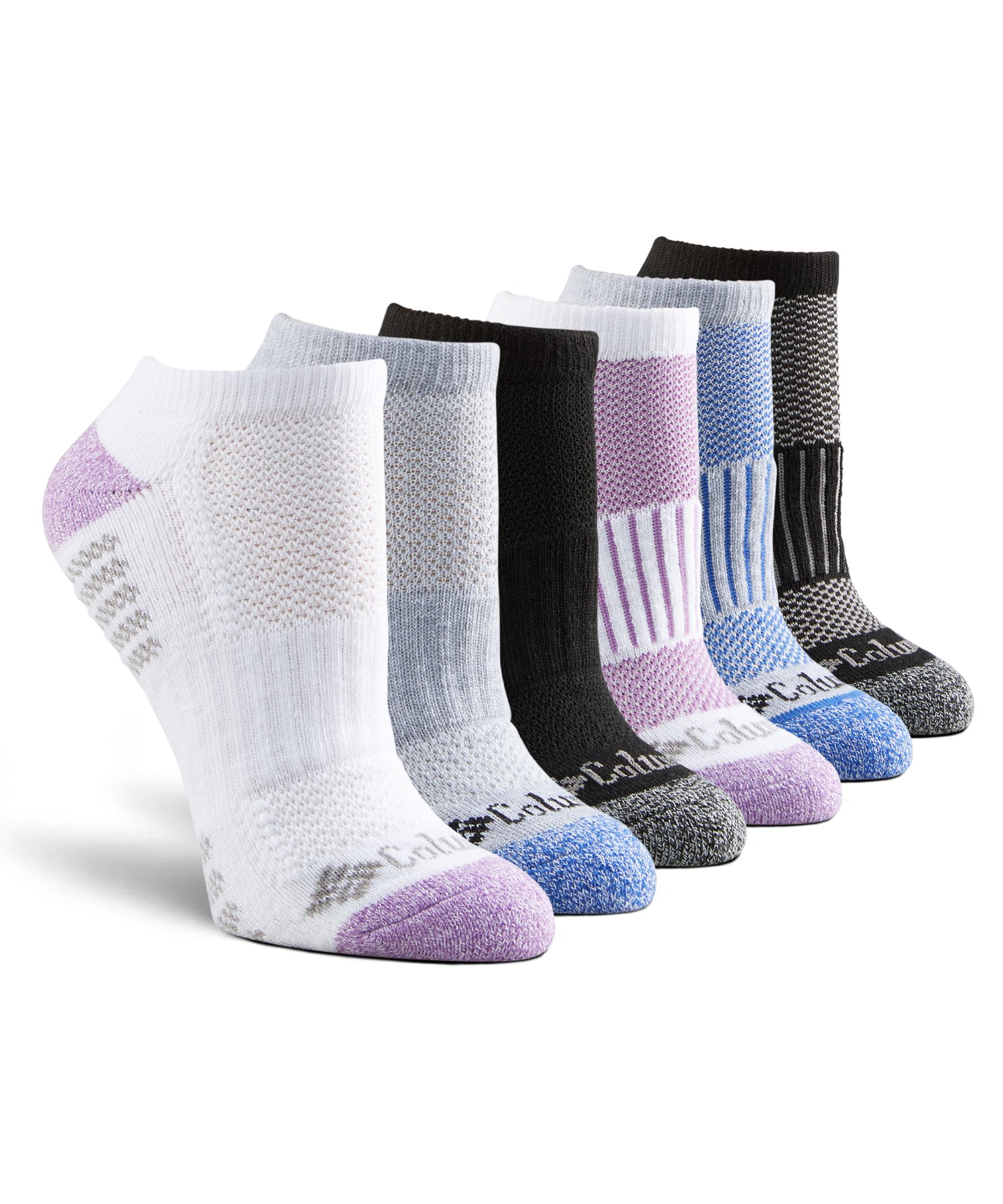 Chaussettes invisibles sportives Columbia Moisture Guard pour femmes, paquet de 6&nbsp;paires