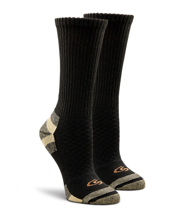 Copper Sole Women's 2 Pack Health Crew Socks Marks