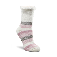 WindRiver Women's Feather Cuff T-Max Heat Home Socks Front_Angled_Right