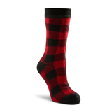 WindRiver Women's T-Max Print Thermal Crew Socks Front_Angled_Right