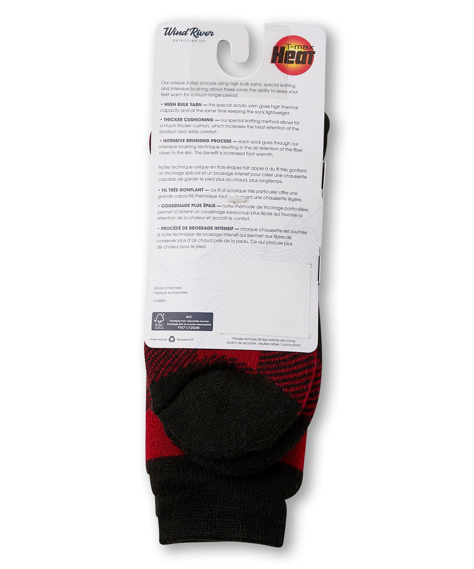 WindRiver Women's T-Max Print Thermal Crew Socks